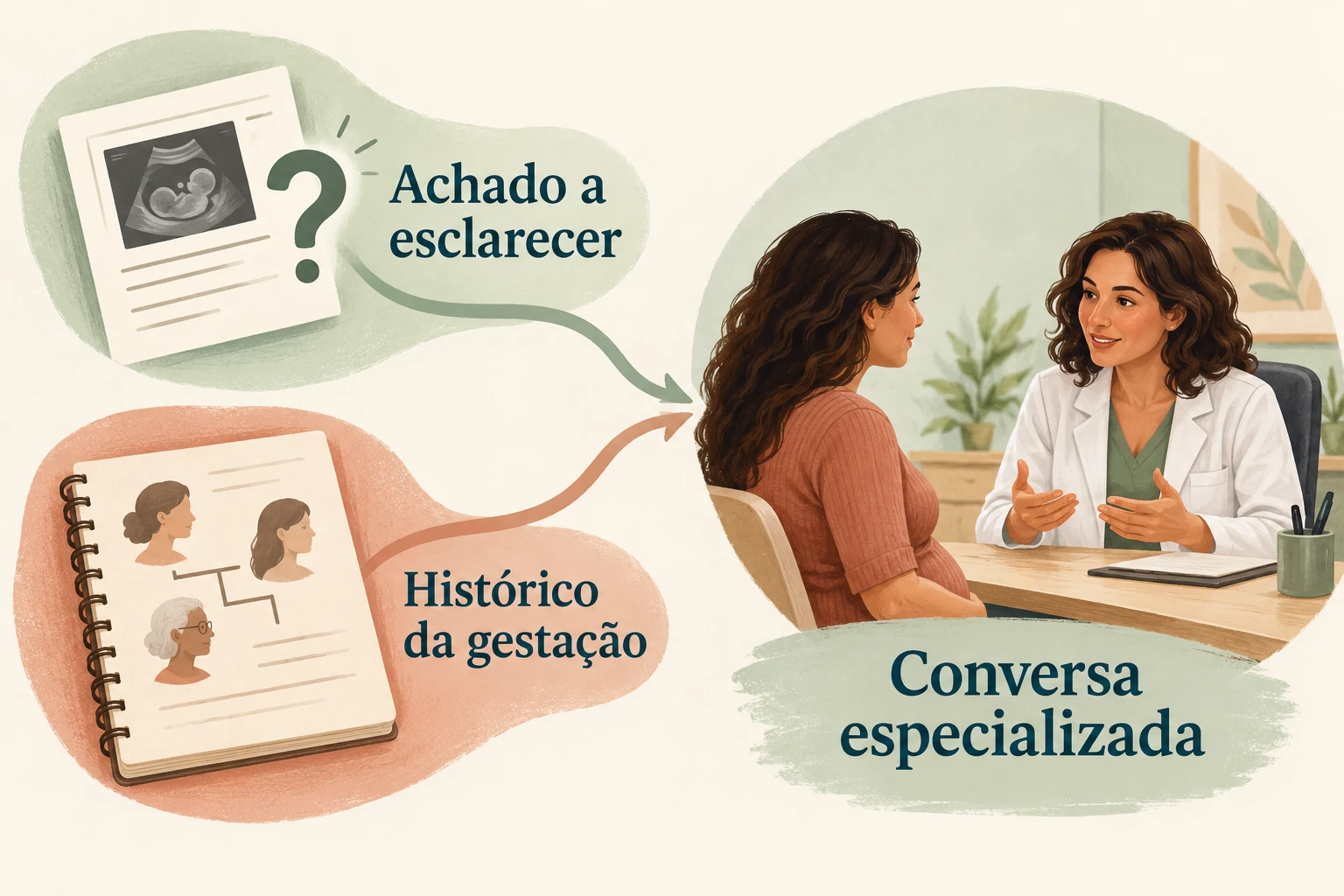 Dois pequenos percursos: achado que precisa de esclarecimento e avaliação por histórico.